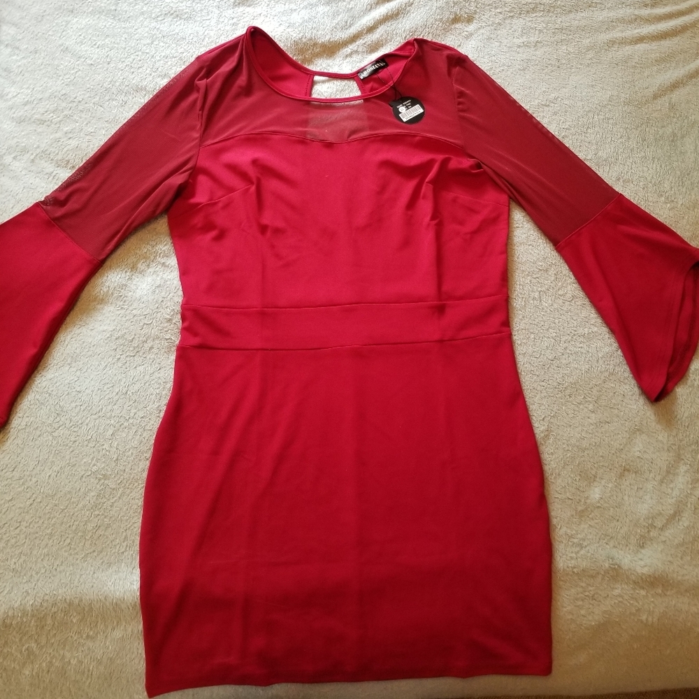 Red cocktail dress